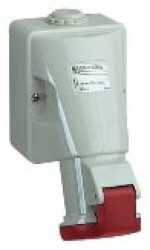 Gniazdo przemysłowe, 16A, 3p+E, 380...415 V AC, IP 45 83108