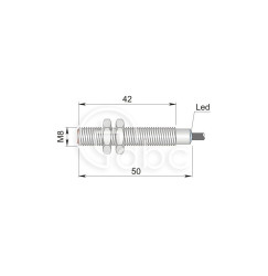 Czujnik indukcyjny SI8-C1 NPN NC, I08000001