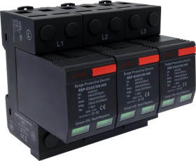 Ogranicznik przepięć Klasa I+ II (T1+T2) 400 V AC Iimp 22kA 10/350 Imax 100kA RSP-EH25/100-440-30 2617375