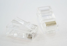 RJ45 wtyk telefoniczny 8p8c zaciskany na przewód linka UTP, kategoria 5e