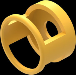 Protective collar, aluminum, for emergency stop pushbutton, 61-9965