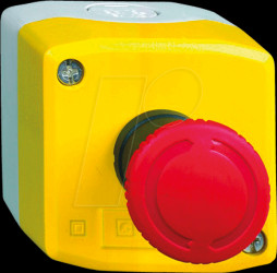 XALK178E housing, emergency stop, 1 NO / 1 NC contact for Ø 22 mm