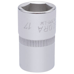 Elora 15306 17mm 1/2&quot; Square Drive Hexagon Socket