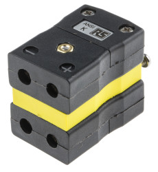 Złącze termoparowe Złącze gniazda termopary Duplex RS PRO do Termopara typu K Standardowy