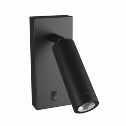 Oprawa MADARA SLIM MR11 SWITCH KINKIET 230V IP20 38x95 + baza140x60x25 CZARNY z włącznikiem