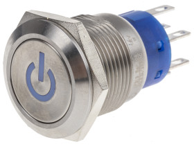 Nasadka przełącznika Zatrzaskowy DPDT średnica wycięcia 19mm, montaż panelowy RS PRO