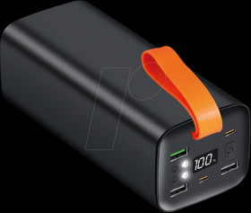 PA0351 Power bank, Li-Po, 50,000 mAh, 100 W, 2x USB-C, 3x USB-A, black