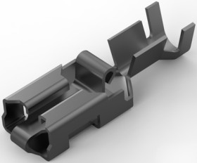 Uninsulated flat plug sleeve, 6.35 x 0.81 mm, 1.03 to 2.62 mm², AWG 17 to 13, phosphor bronze, tin-plated, 160831-4