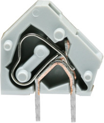 PCB terminal, 1 pole, pitch 5 mm, AWG 28-12, 24 A, cage clamp, gray, 236-401