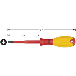 Hazet 810VDE-PH2 Electrician Phillips Screwdriver PH2 100mm Ergonomic Grip