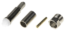 Złącze koncentryczne Montaż na kablu Żeński 50Ω typ złącza Złącze FME 0 to 2GHz Połączenie zagniatane typ kabla RG141