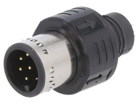 Złącze M12, męskie, PIN:8, wtyk,50V APPM-A08MAPAN-AS1