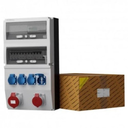 Rozdzielnica budowlana z licznikiem eXT-S/FI 32A 16A 4x230V Schuko Mennekes Doktorvolt 0823