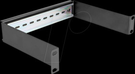 66897 10" DIN rail panel 1 U black
