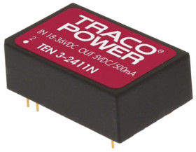 Przetwornica DC-DC, 3W, Uwe 18 → 36 V DC, Uwy 3.3V dc, Iwy 600mA, TRACOPOWER