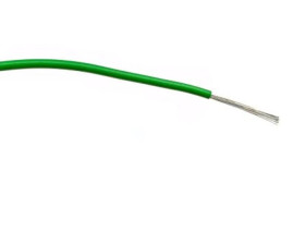 Przewód jednożyłowy linkowy, 1 mm², 32/0,2 mm, 18 AWG, PVC, 1,5 kV AC, Zielony, dł. 100m, RS PRO