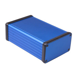 1455K1201BU Hammond Blue Aluminium Instrument Enclosure 120 x 78 x 43mm