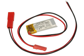 Akumulator; Li-Po; LP401230; 3,7V; 110mAh; 4x12x30mm; Zabezpieczenie PCM; konektor+ gniazdo 2,54*2piny; AKYGA