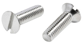 Śruba maszynowa M3.5 łeb z łbem stożkowym Mosiądz długość 12.0mm skok 0.60mm