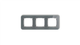 Icon Ramka Uniwersalna Potrójna Zaokrąglona - Efekt Szkła (Ramka: Grafitowa...