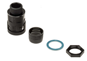 Łącznik do kanałów kablowych PMA gwint M20 17mm Złącze proste PA 6 IP68 Czarny