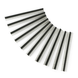 Wtyk goldpin 2x40 kątowy raster 2,54mm - czarny - 10szt. - justPi