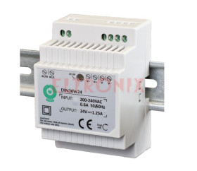 ZASILACZ ZSI24V/1.25A DIN30W24 NA SZYNĘ OBUDOWA PLASTIC