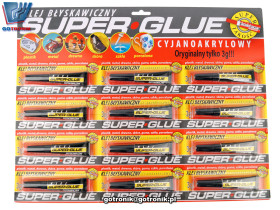 Super Glue klej uniwersalny 3g - 12 sztuk