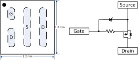 8V, P channel NexFET™ power MOSFET, single LGA 1.2 mm x 1.2 mm, 9.9 mOhm, gate ESD protection