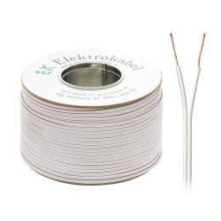 Przewód głośnikowy 2x0,5mm biały miedż / 4104