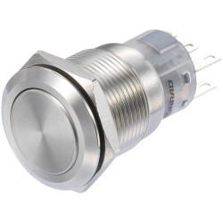 TruComponents 781894 Pushbutton ,Panel Mount,Off/(On),DPDT,Solder,IP66