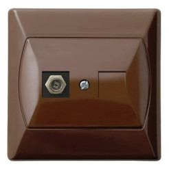 AKCENT Gniazdo antenowe pojedyncze typu F brązowe GPA-1AF/24