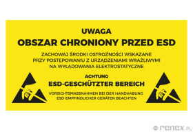 TABLICA ESD PROTECTED AREA wersja polsko-niemiecka