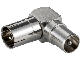 Adapter kątowy: gniazdo współosiowe wtyczka...