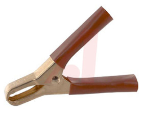 Zacisk krokodylkowy 75A izolowany 29mm Czerwony Mueller Electric