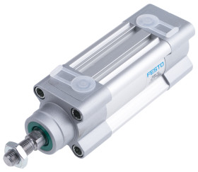 Siłownik pneumatyczny z tłoczyskiem skok: 25mm Festo Ø 32mm dwustronnego działania Action 170.1mm z amortyzacją