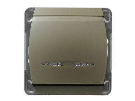 GAZELA Wyłącznik hotelowy współpracujący zestandardową kartą o wymiarach 86x54x08mm satyna ŁP-15JS/m/16/16 OSPEL