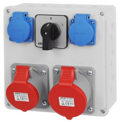 Rozdzielnica budowlana 0-1 32A/5P 16A/5P 2x230V RSBO.01112