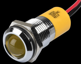 Q14P3CXXY220E Indicator LED, 220 V AC, 14 mm, wired, yellow/BrC