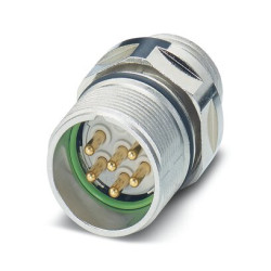 Złącze wielostykowe przemysłowe 9-pinowe M23 Montaż przedni Wtyczka Phoenix Contact