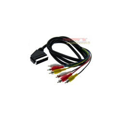 Kabel SCART - 6xRCA 1,5m