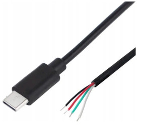 WTYK USB TYP C Z PRZEWODEM 1 METR 4 PIN