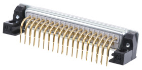 Złącze D-Sub 37-pinowe Męski Kąt Proste Przewlekany Złoto