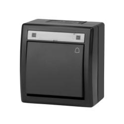 AQUANT 2K łącznik natynkowy zwierny dzwonek IP55 antracytowy 5005-17