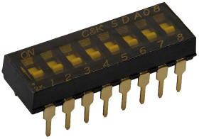 C & K Switches SDA08H1BD Przełącznik typu DIP Ilość styków 8 1 szt. tuba