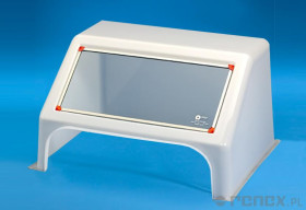 Komora pochłaniająca biała ALSIDENT - czerwone wykończenie