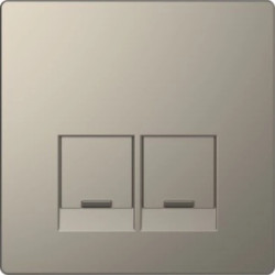 Merten Płytka centralna gniazda.2xRJ45 D-Life nikiel MTN4572-6050