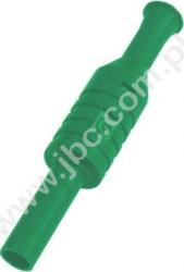 1063-GN Gniazdo na przewód, 4mm, bezpieczne (tuleja stała), 1kV=/~, kat.III, 24A, zielone, ELECTRO-PJP, 1063GN, 1063-V