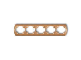 TREND Ramka pozioma 5 pięciokrotna złoty metalik 8RH-5 KARLIK