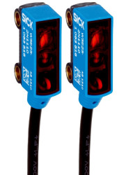 Czujniki fotoelektryczne Przez wiązkę Prostokątny SICK PNP zakres 0 → 2,5 m LED